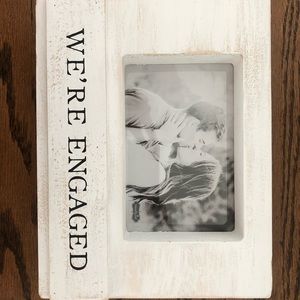 “We’re Engaged” wooden frame, brand new
